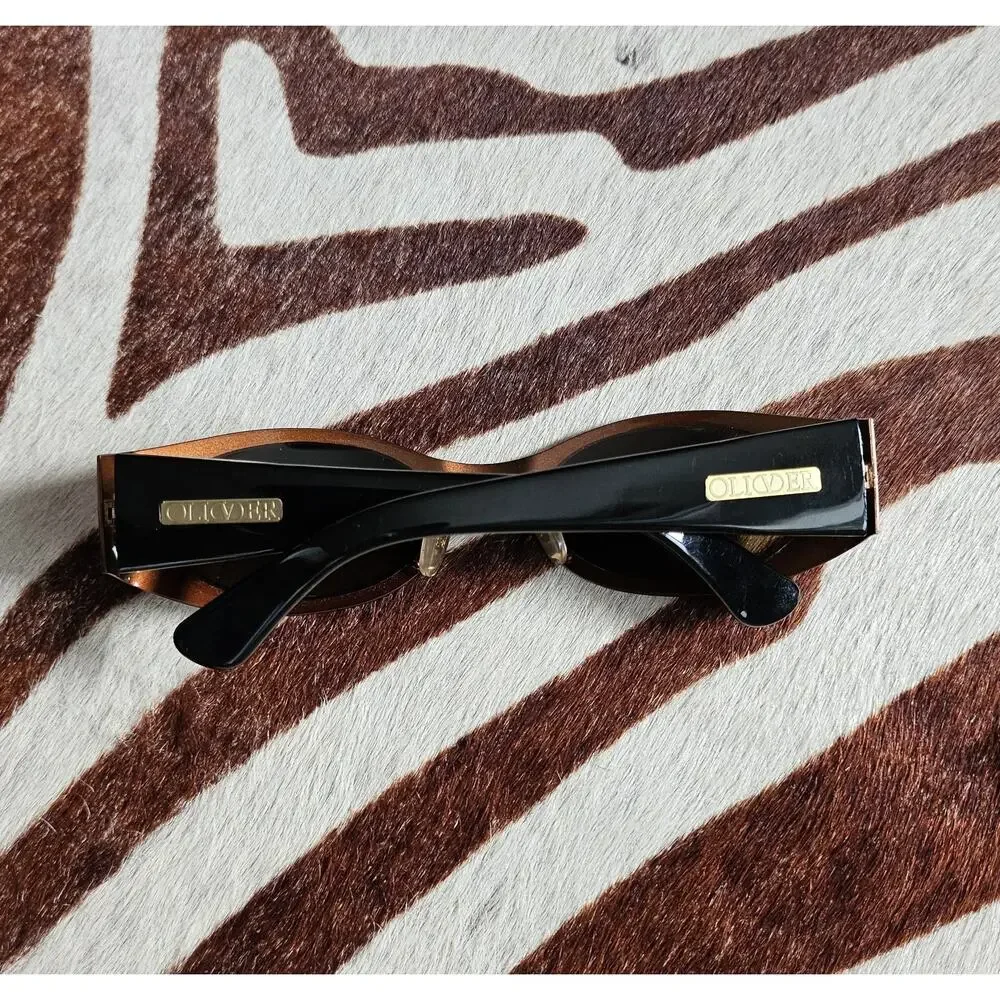 Vintage Y2K Oliver by Valentino Sunglasses OL 3/S 1NE Copper Round Frames Brown